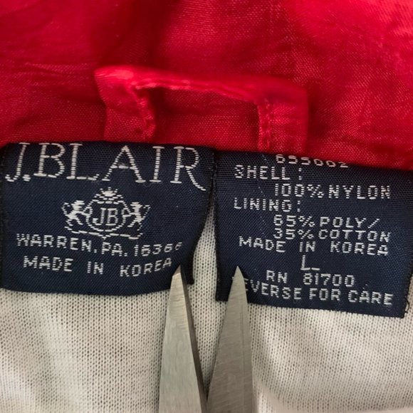 Vintage 90s Colorblock Oversized Nylon Windbreaker J Blair Full Zip Pock… - Picture 6 of 13